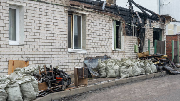 Professional Fire Damage Removal technician working in Keller, TX